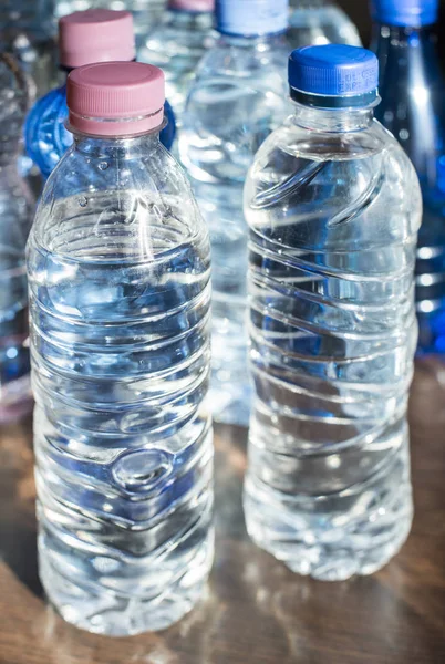 Bottles with mineral water