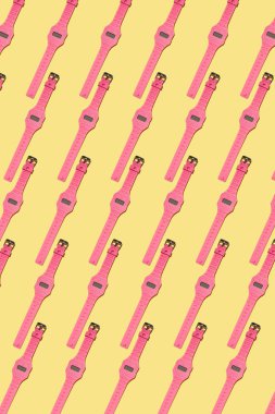 Parlak renk pembe el saatler