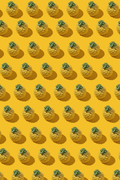 Pineapples pattern background