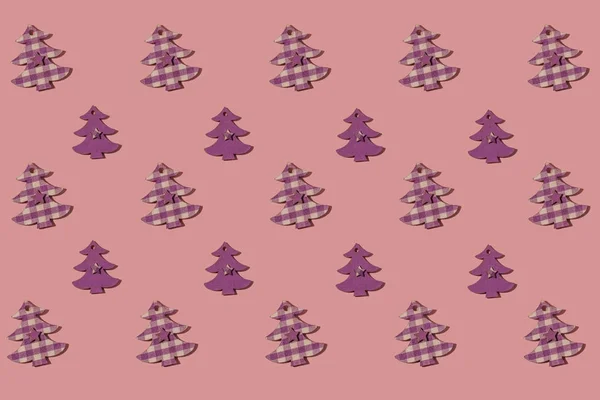 Christmas trees repeated pattern — Stock Photo, Image