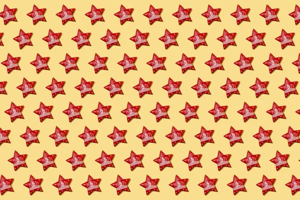 Christmas stars repeated pattern — Stock Photo, Image