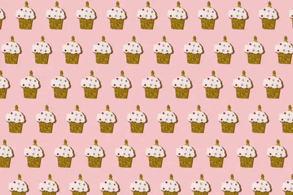 Muffins herhaalde patroon — Stockfoto