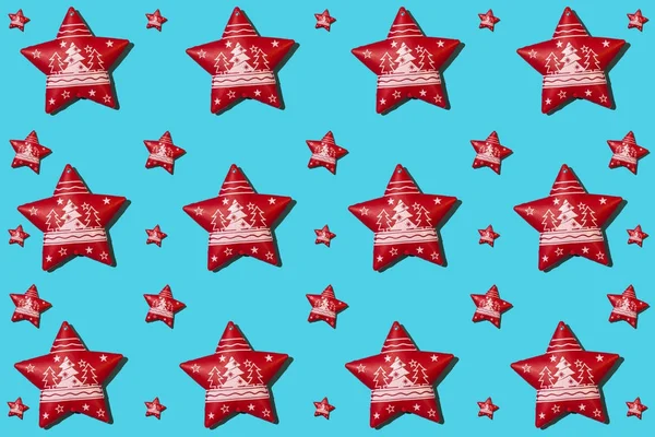 Kerstmis sterren herhaalde patroon — Stockfoto