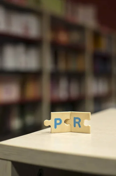 PR puzzle písmena — Stock fotografie