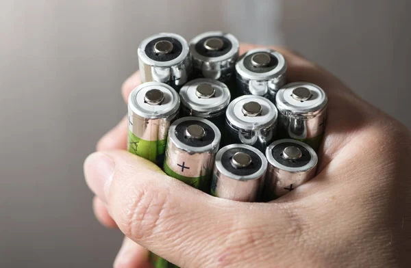 Handfattning bateries — Stockfoto