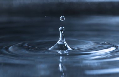 Makro çekim bırakır. Su damlası yakın çekim. 