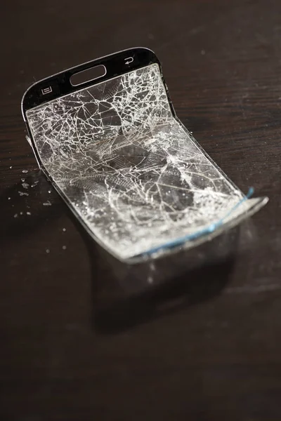 Broken screen for smartphone. Broken glass