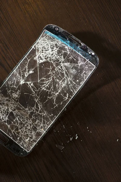 Broken screen for smartphone.