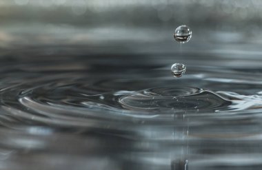  Su sıçrama karanlıkta.