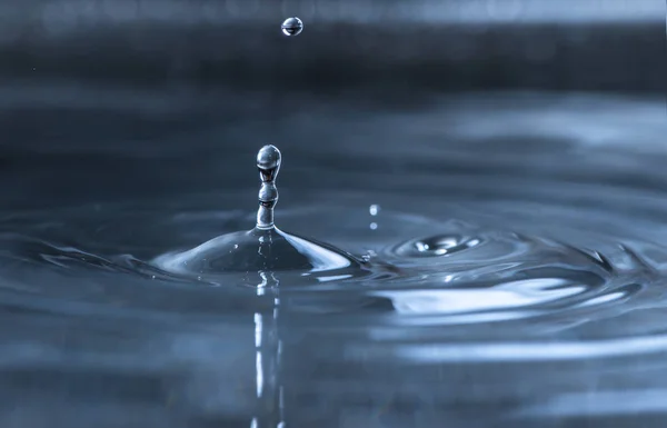 水飞溅在黑暗中. — 图库照片