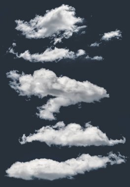 Arka plan üzerinde izole bulutlar