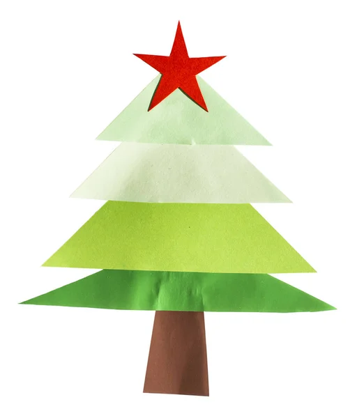 Christmas pine tree. White isolated — Stock Photo, Image