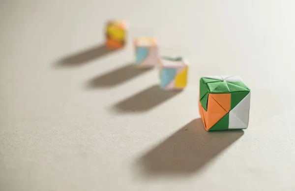 Κύβους origami χαρτί — Φωτογραφία Αρχείου