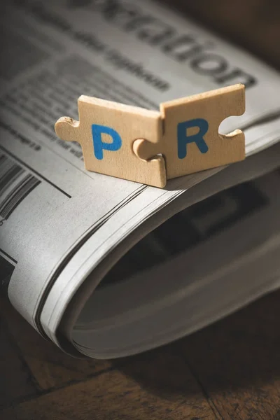 Close up PR letters — Stock Photo, Image