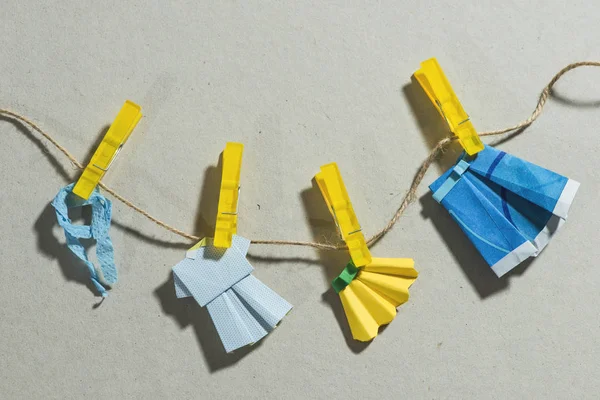 Origami ρούχα στο πλυντήριο — Φωτογραφία Αρχείου