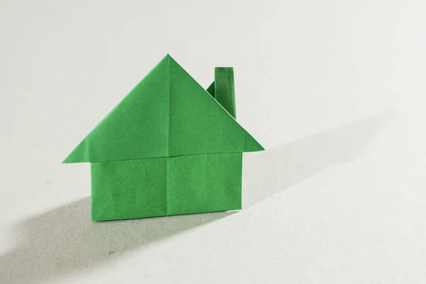 Casa figura origami — Fotografia de Stock