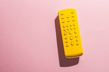 Yellow TV remote  painted clipart