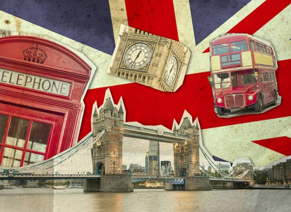 Big Ben, London otobüs kolaj