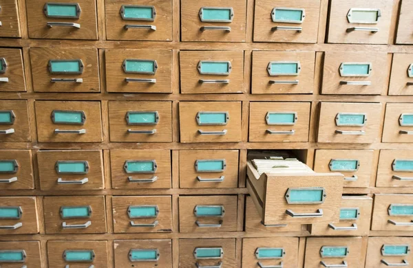 Ящики Архиве Деревянные Полки — стоковое фото