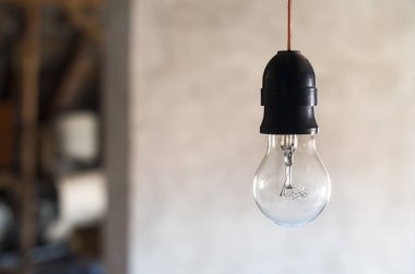 Eski lamba ampul arka plan üzerinde