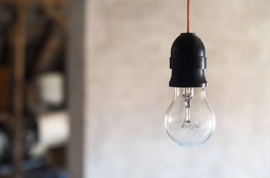 Eski lamba ampul arka plan üzerinde