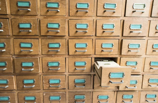 Ящики Архиве Деревянные Полки — стоковое фото