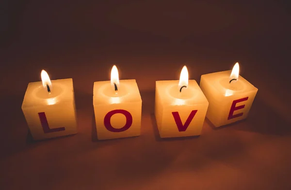 Texte Love Candles Close — Photo
