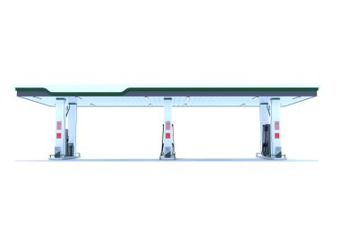 Benzin istasyonu canopy 3d görüntüleyici