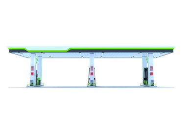 Benzin istasyonu canopy 3d görüntüleyici