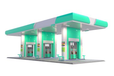 Benzin istasyonu canopy 3d görüntüleyici