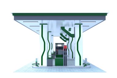 Benzin istasyonu canopy 3d görüntüleyici