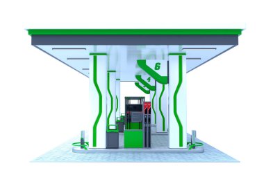 Benzin istasyonu canopy 3d görüntüleyici