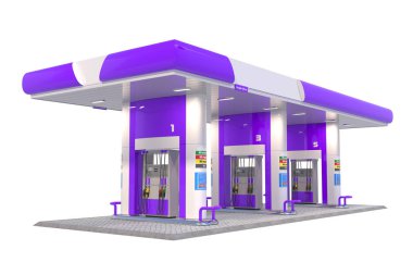 Benzin istasyonu canopy 3d görüntüleyici