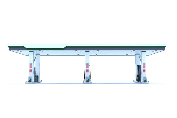 Tankstellenüberdachung Renderer — Stockfoto