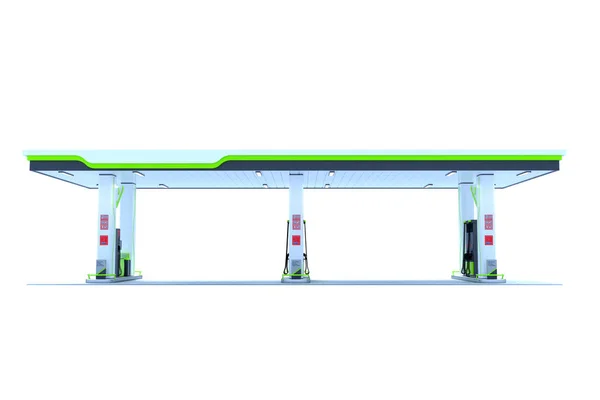 Gas Station Canopy Render — Stock Photo, Image