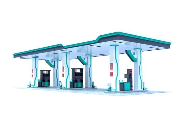 Canopy Gasolinera Render — Foto de Stock