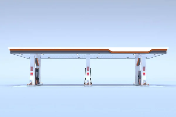 Gas station canopy 3d render