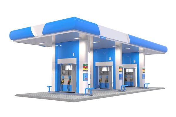 Gas Station Canopy Render — Stock Photo, Image