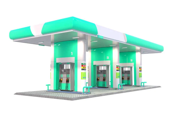 Dossel Posto Gasolina Render — Fotografia de Stock