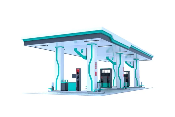 Canopy Gasolinera Render — Foto de Stock