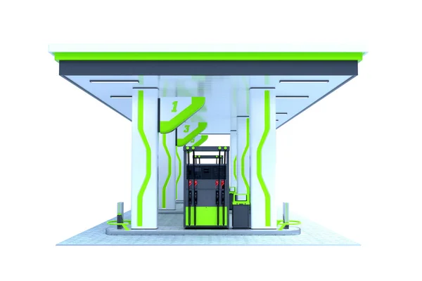 Benzinestation Luifel Renderen — Stockfoto