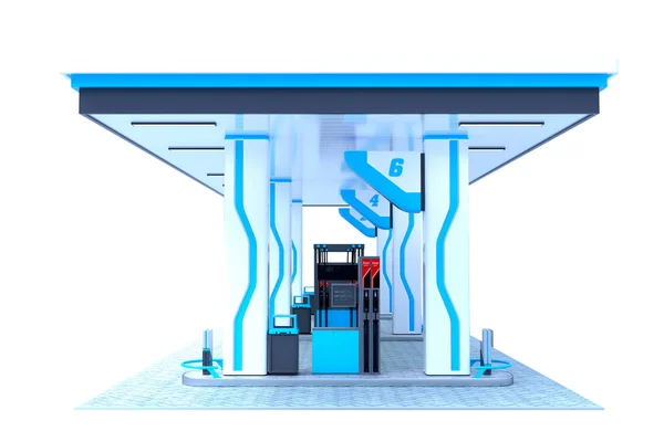 Canopy Gasolinera Render — Foto de Stock