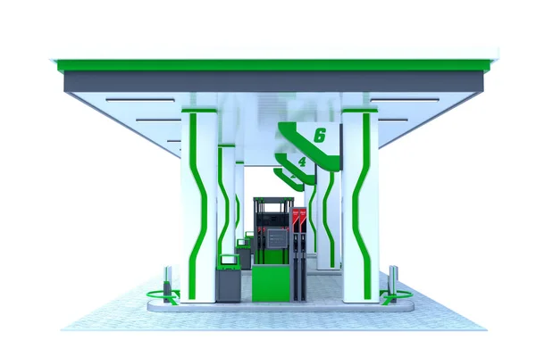 Dossel Posto Gasolina Render — Fotografia de Stock