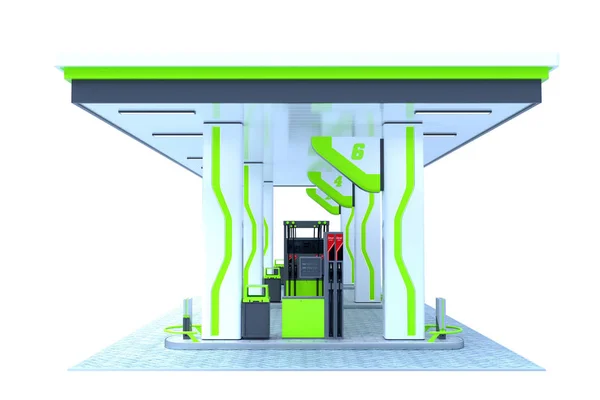 Benzinestation Luifel Renderen — Stockfoto