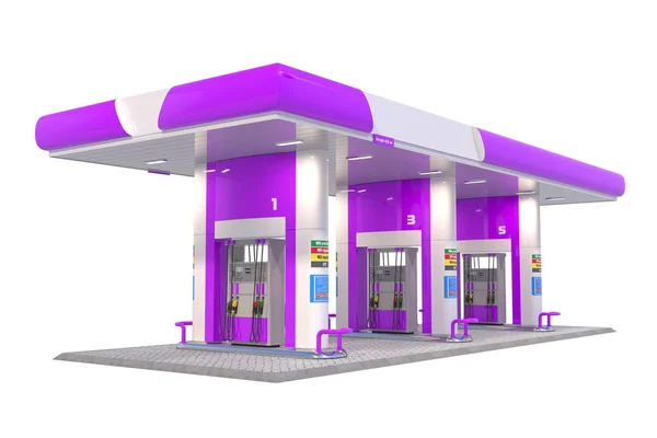 Canopy Gasolinera Render — Foto de Stock