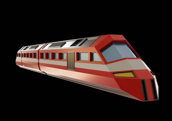 Tren Juguete Low Poly — Foto de Stock