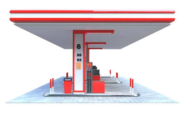 Gasstationselement Render — Stockfoto