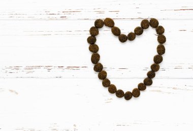 Köpek Gıda kalp vintage ahşap tablo