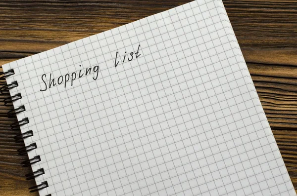 Preparare Lista Della Spesa Prima Andare Comprare Spesa — Foto Stock