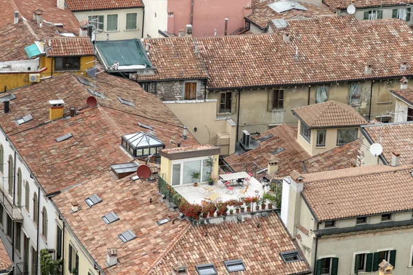 Blick Auf Verona Venetien Italien Historische Teilansicht Vom Lamberti Turm — Stockfoto